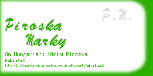 piroska marky business card